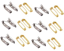 STOBOK Brooches 100 Pieces Fabrics Ladies Dress Pins Boutonniere Pin Tone Brooch Scarf Pin Vest Collar Safety Spelling Backs For Handicraft Wedding Dress Brooch Buckle Sweater Accessories
