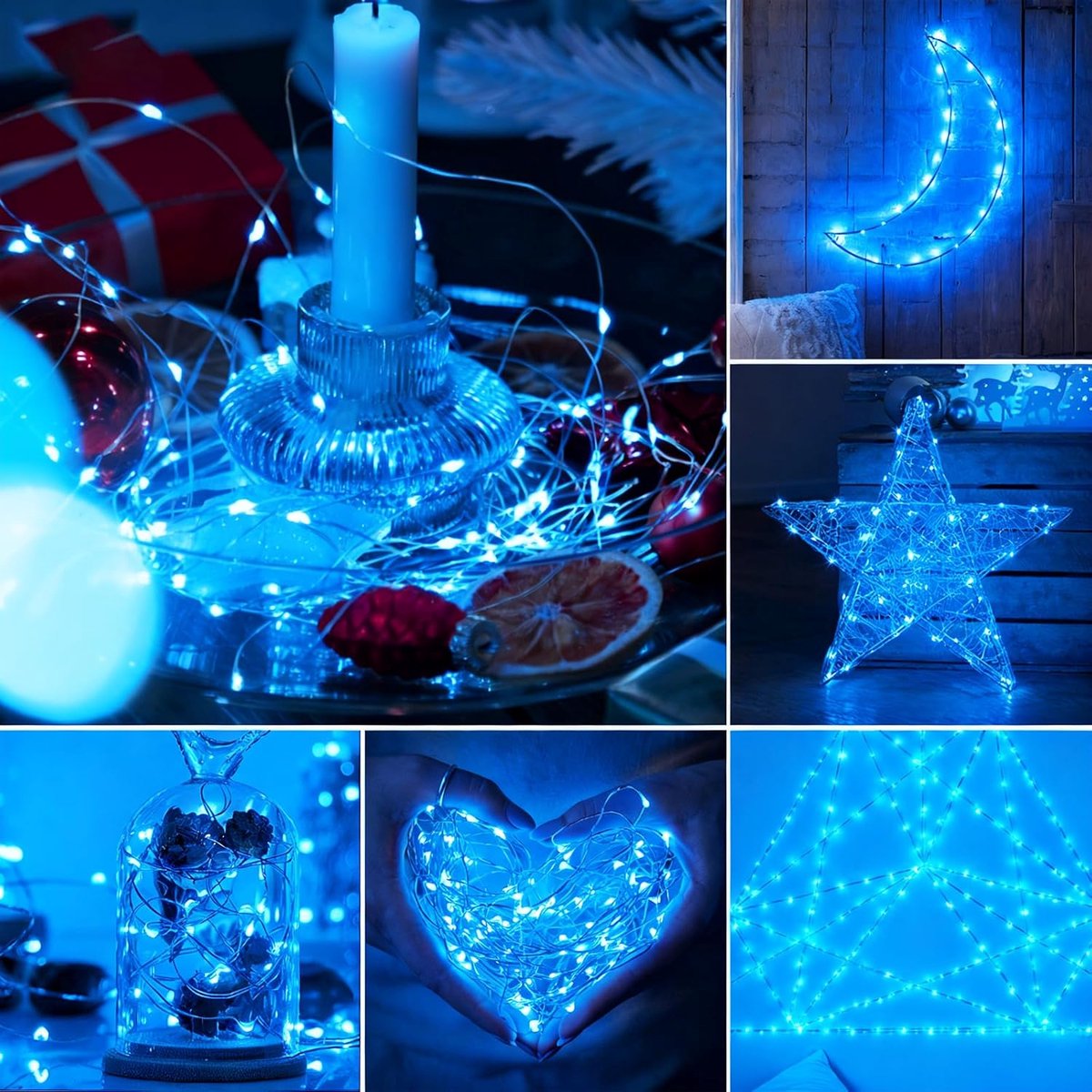 Batterij Lichtsnoer - Draadloos Kerstlicht - Sfeervolle Decoratie - Met Timer Functie - 3 Meter 30 LEDs - Blauw — cadeau in Wonen & Interieur - foto 2