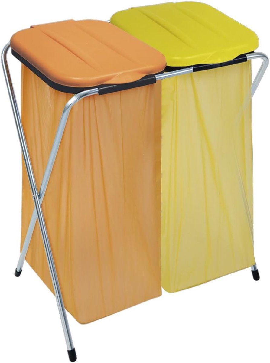 Afvalzakhouder met Deksel voor Twee Zakken 60-130 Liter