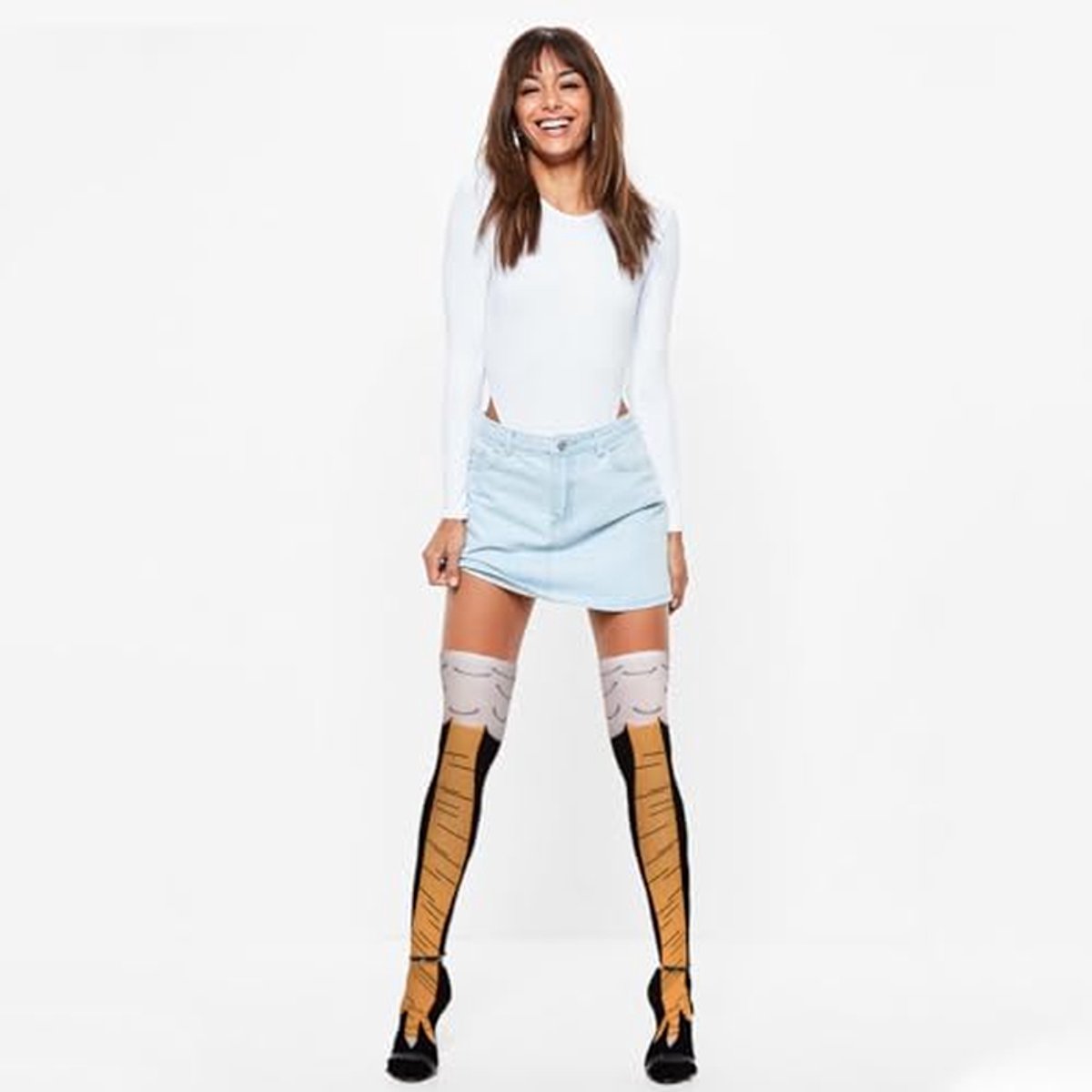 Kippenpootsokken - Overknee Kousen voor Winter - Cartoon Design - Eenheidsmaat — cadeau in Mode & Accessoires - foto 4