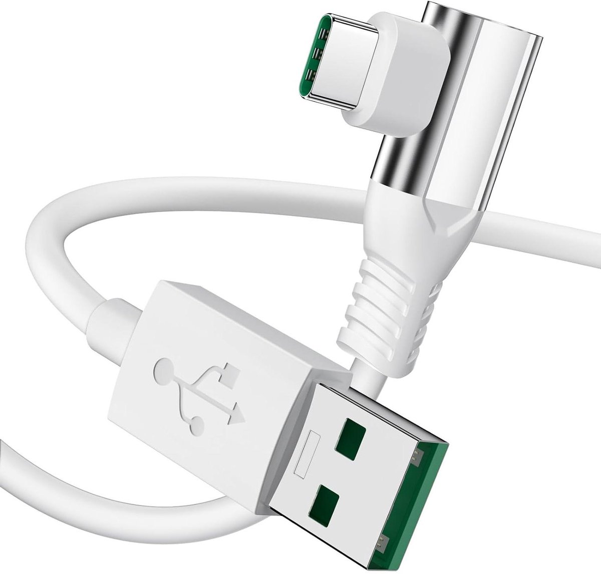 USB C Cable for OnePlus 15 13 Nord CE5 Pad, 90°Connector, 80W 1M 6A Fast Charging for Super-Vooc, Charging Cable for Realme 16 14 Pro P3 C85, Type C Fast Charging Cable for OPPO Find X9 X8 N6 Reno15