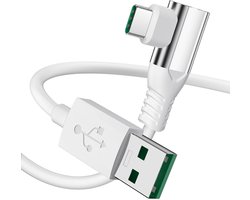 USB C Cable for OnePlus 15 13 Nord CE5 Pad, 90°Connector, 80W 1M 6A Fast Charging for Super-Vooc, Charging Cable for Realme 16 14 Pro P3 C85, Type C Fast Charging Cable for OPPO Find X9 X8 N6 Reno15