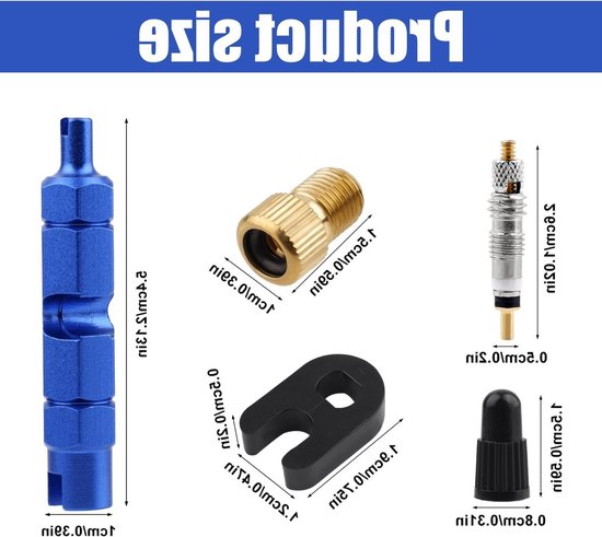 Presta Ventielkern Reparatieset voor Tubeless Race- en MTB-banden - Inclusief Ventielkernen, Doppen, Schroeven en Gereedschap — afbeelding 5