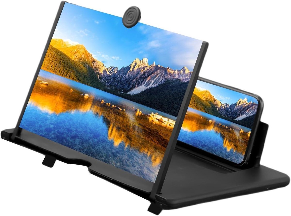 Telefoon Schermvergroter - Schermversterker Projector - Films Kijken - 3D HD Beeld - Opvouwbaar - Zwart