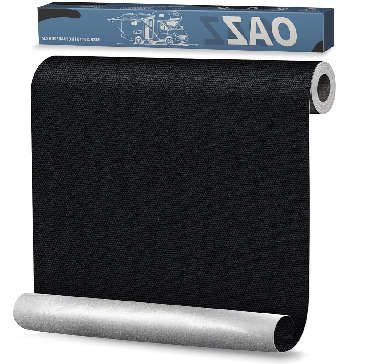Zelfklevend Stof - Reparatie Plaksel - Snelle Reparaties - Waterdichte Coating - 40 x 200cm - Zwart