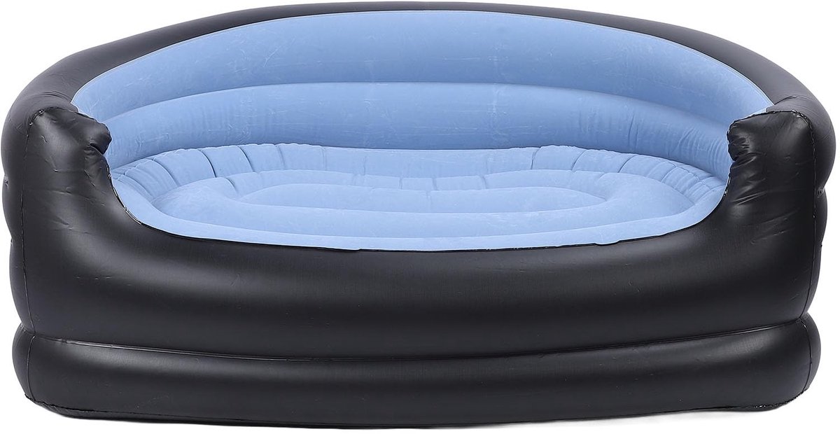 MTTproducts- Opblaasbare Bank - Comfortabele Luchtbank - Draagbare Opblaasbare Stoel - PVC/Fluweel - Inclusief Reparatiepatches - Afmetingen 135 x 84 x 62 cm