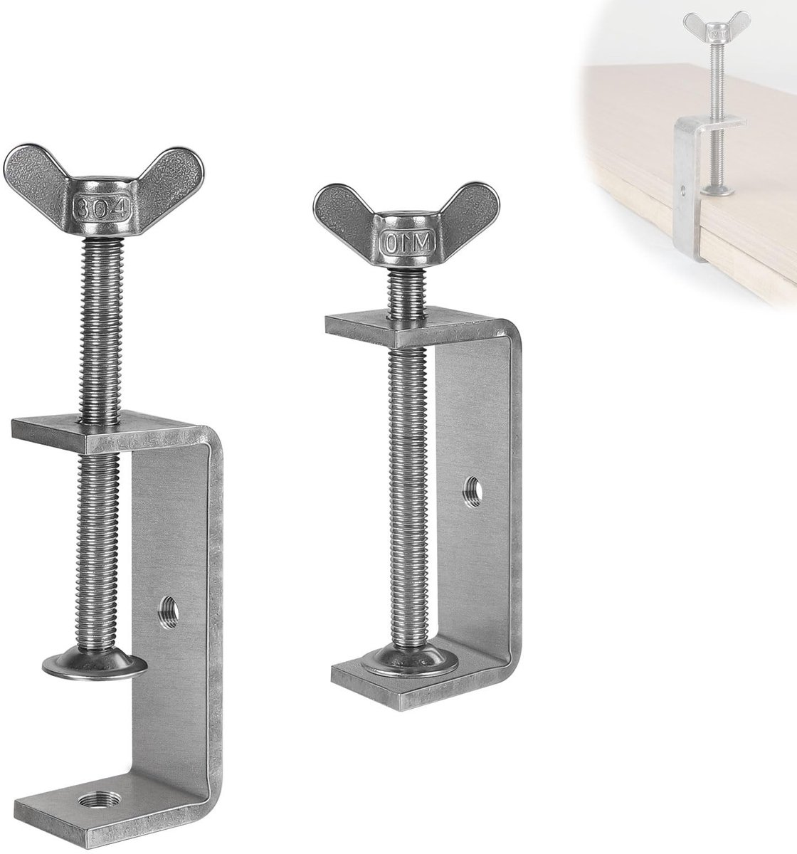 MTTproducts- Klem 0-80mm Verstelbare Bek - C-Klem - Tafel Klem - Fixeer Klem - Schroef Klem - Robuust Ontwerp - Tafelklem