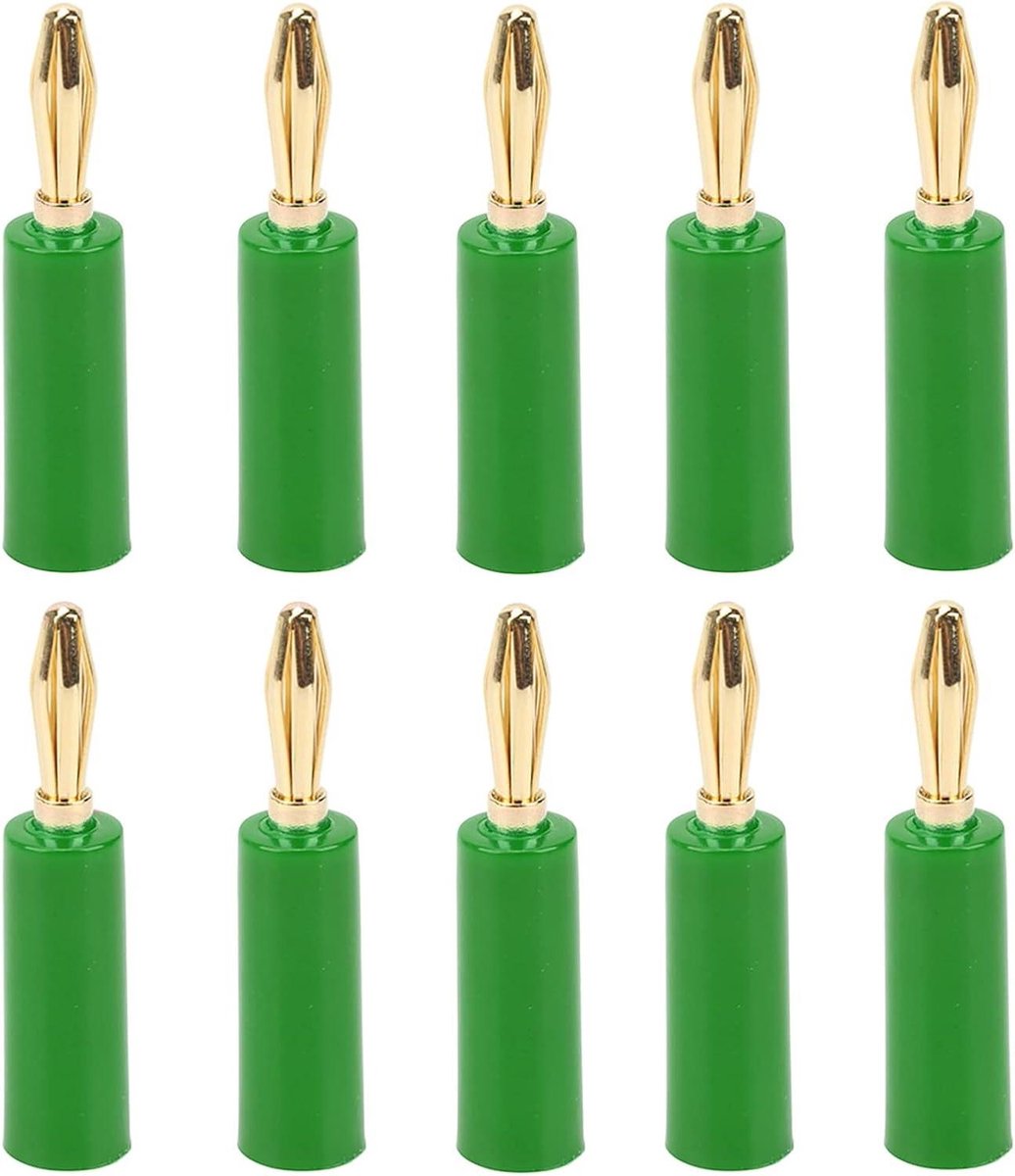 Banaanstekkers - Luidspreker Connectoren - Audio Verbindingen - Soldeerloos Ontwerp - 4 mm - Groen