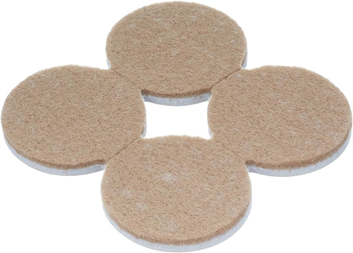 Zelfklevende Viltglijders voor Meubels - Rond Ø32mm, 4mm Dik - 12 Stuks Vloerbeschermers