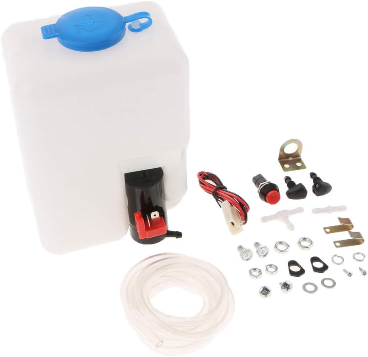 Universeel Koplampreinigingssysteem 12V Complete Set - Voor Kristalheldere Verlichting
