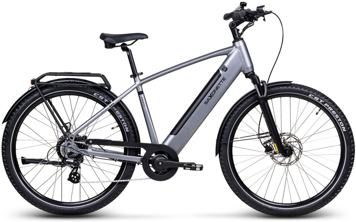 Saxonette X-ROAD 5.2 trekking ebike 7 sp 13Ah zilver