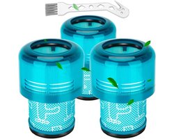 Vervangingsfilters Geschikt voor Dyson V15, 3-pack, Geschikt voor Dyson V11, V15, SV14, SV17, SV22 Detect Animal Absolute Extra Pro Torque Drive Motorhead stofzuigers, onderdeelnummer DY-970013-02