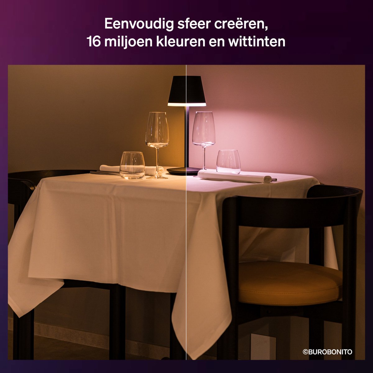 Philips Hue Go draagbare tafellamp - wit en gekleurd licht - wit – foto 3