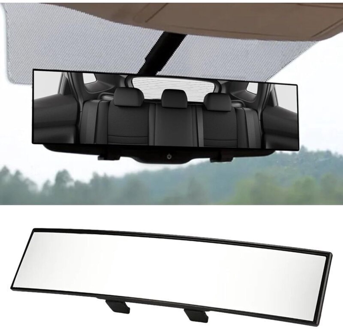 Autospiegels, autoaccessoires, opzetbare panoramische achteruitkijkspiegels, 12-inch groothoek achteruitkijkspiegels, high-definition autospiegels