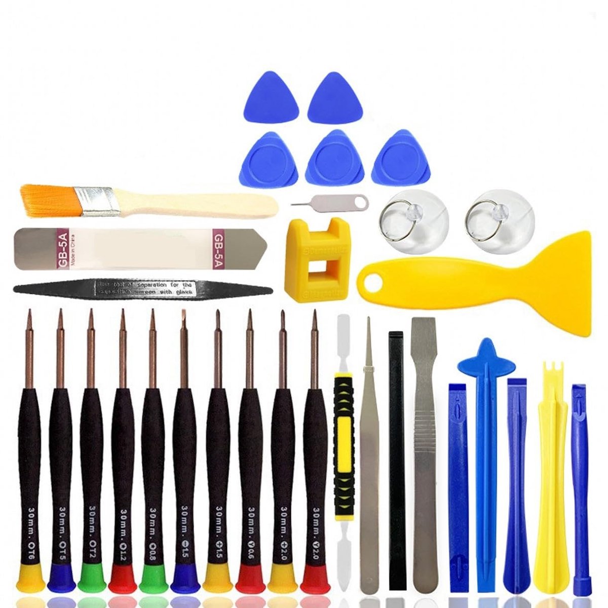 Dailygoods - Dailygoody - Telefoonreparatiegereedschapsset - 33-delige schroevendraaierset - Professioneel en compleet - Universeel gebruik - Geschikt voor iPhone ...