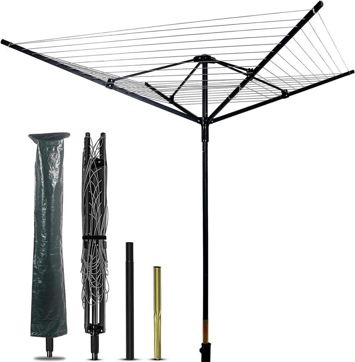 Droogmolen met Voet voor Camping & Thuis - Wasrek Staand - Droogrek Inklapbaar - Slim