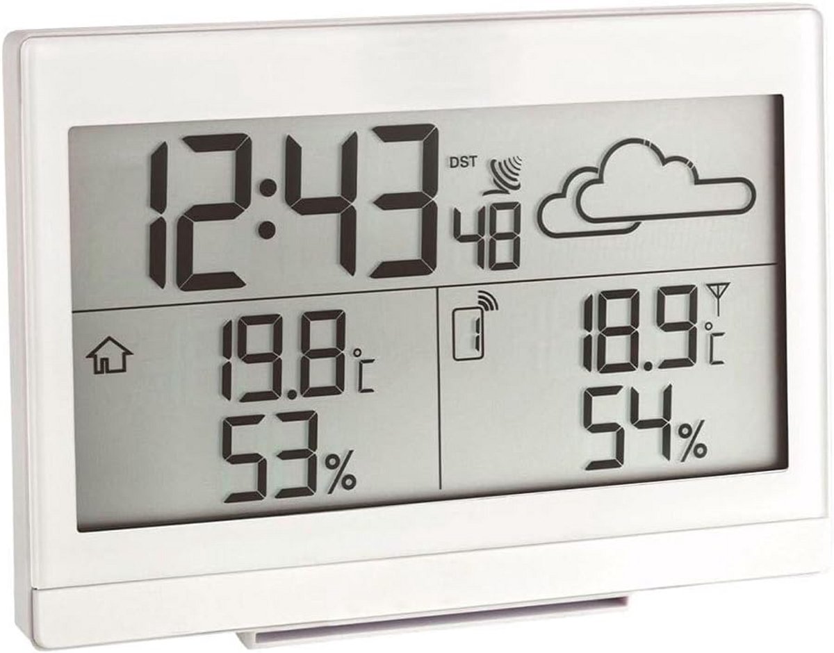 Weerstation Draadloos Binnen Buiten - Weerstation Binnen en Buiten - Weerstation met Buitensensor - Smart