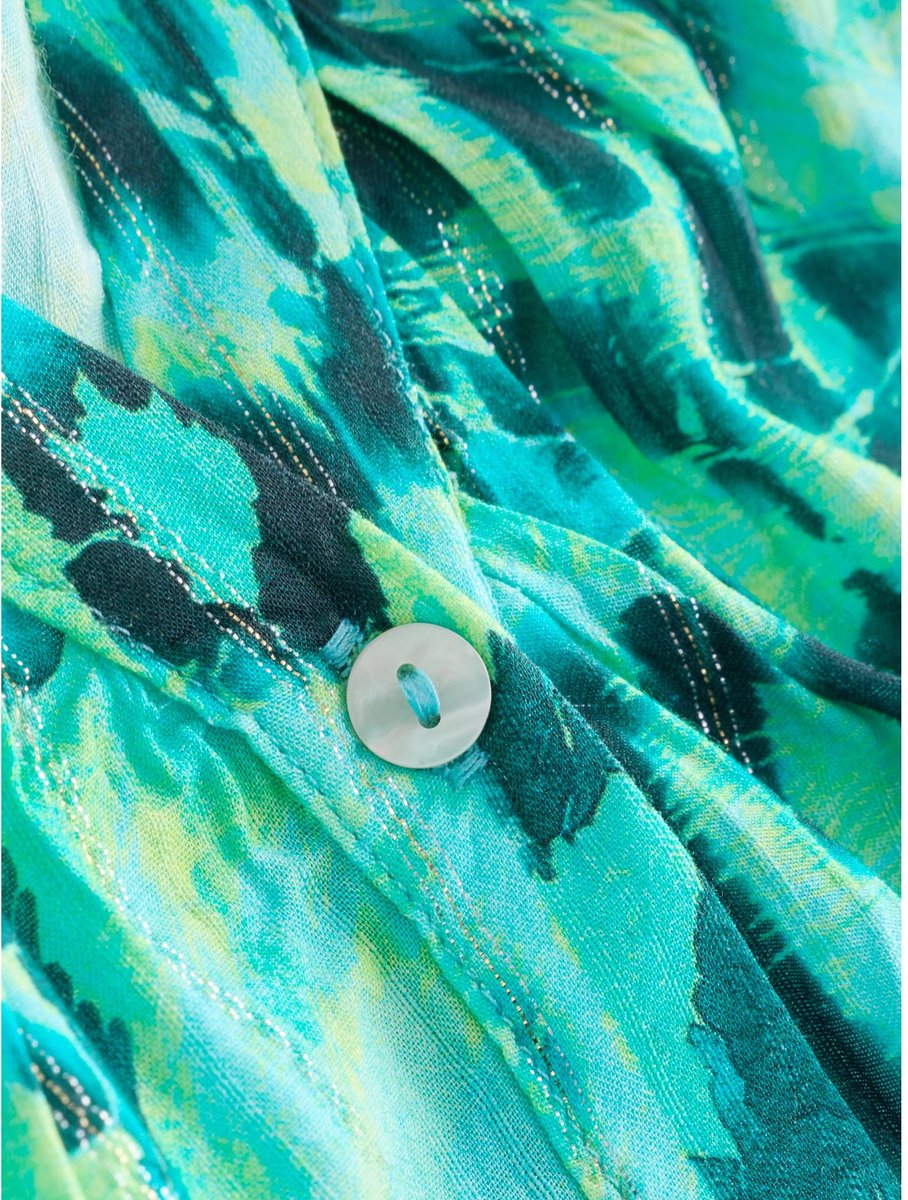 Next - Dames - Ruimvallend strandshirt - Groen