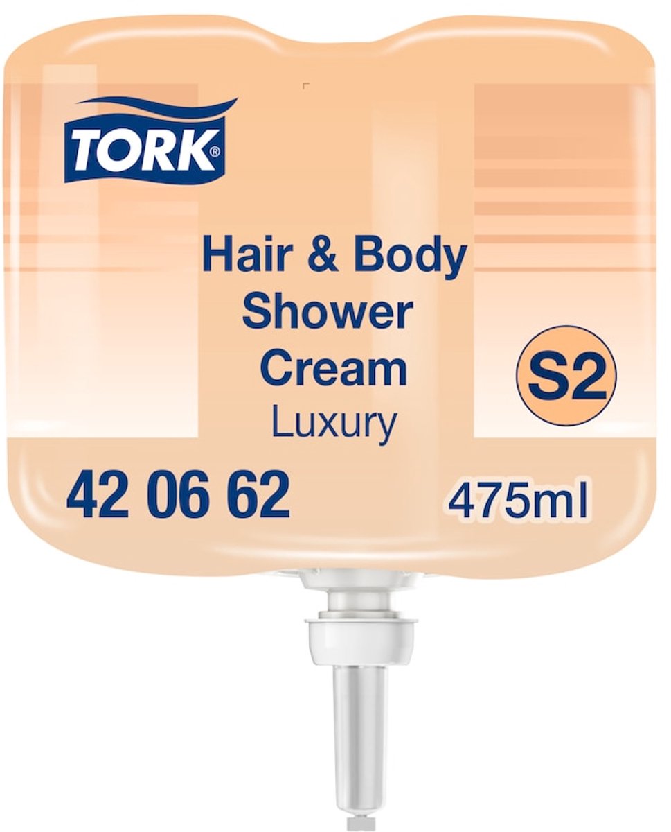Tork 420662 luxe hair & body mini douchezeep S2 475 ml 8 stuks (420662)