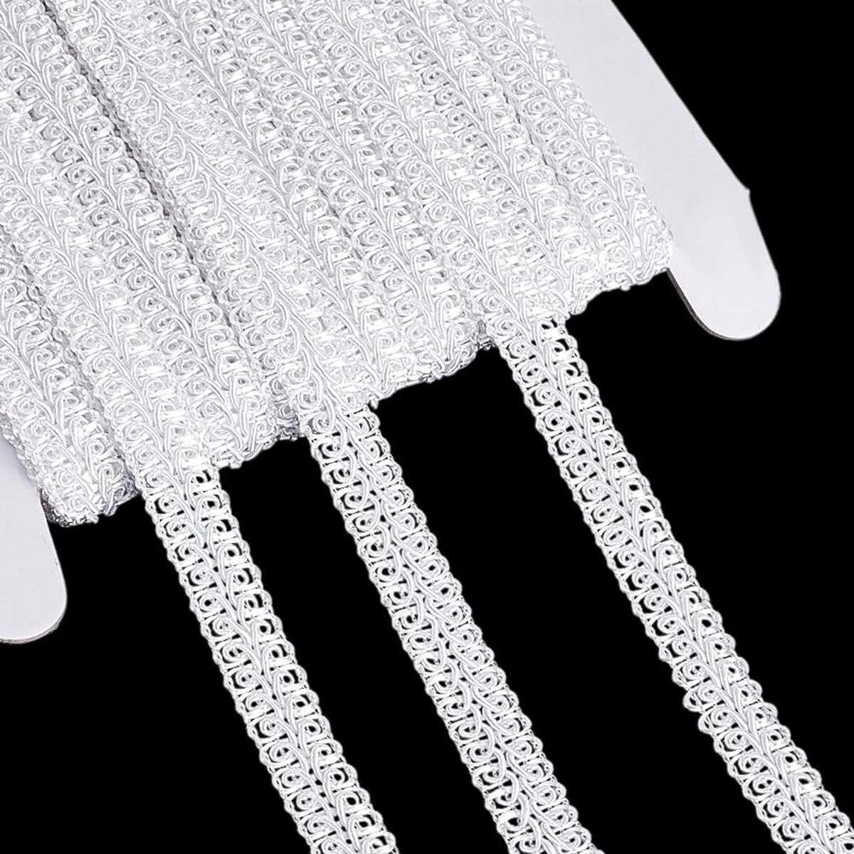Dailygoods - 25 Yards Witte Vlecht Kant Trim voor Ambachten en Decoratie