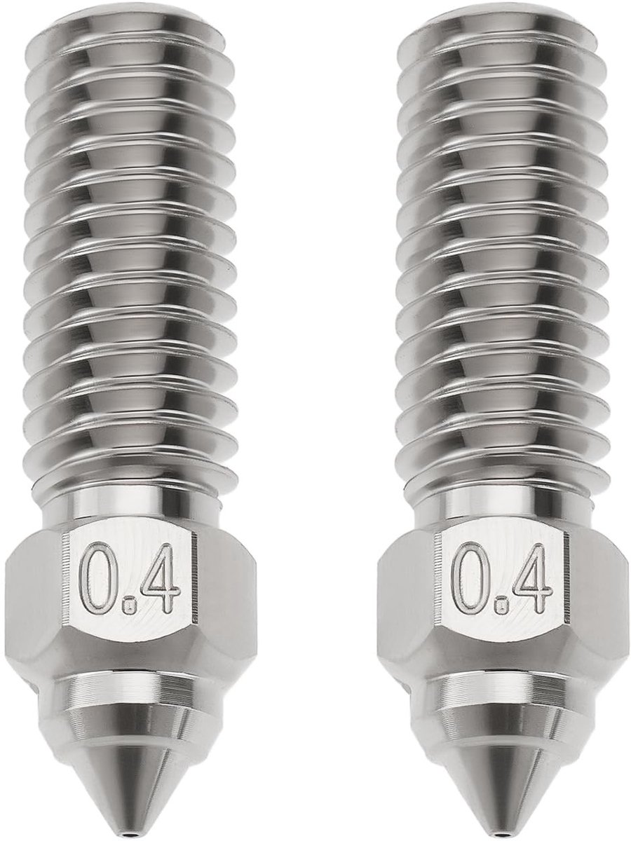 Dailygoods - 3D-printermondstuk 0,4 mm Chroom Zirkonium Koper Compatibel met Diverse Modellen