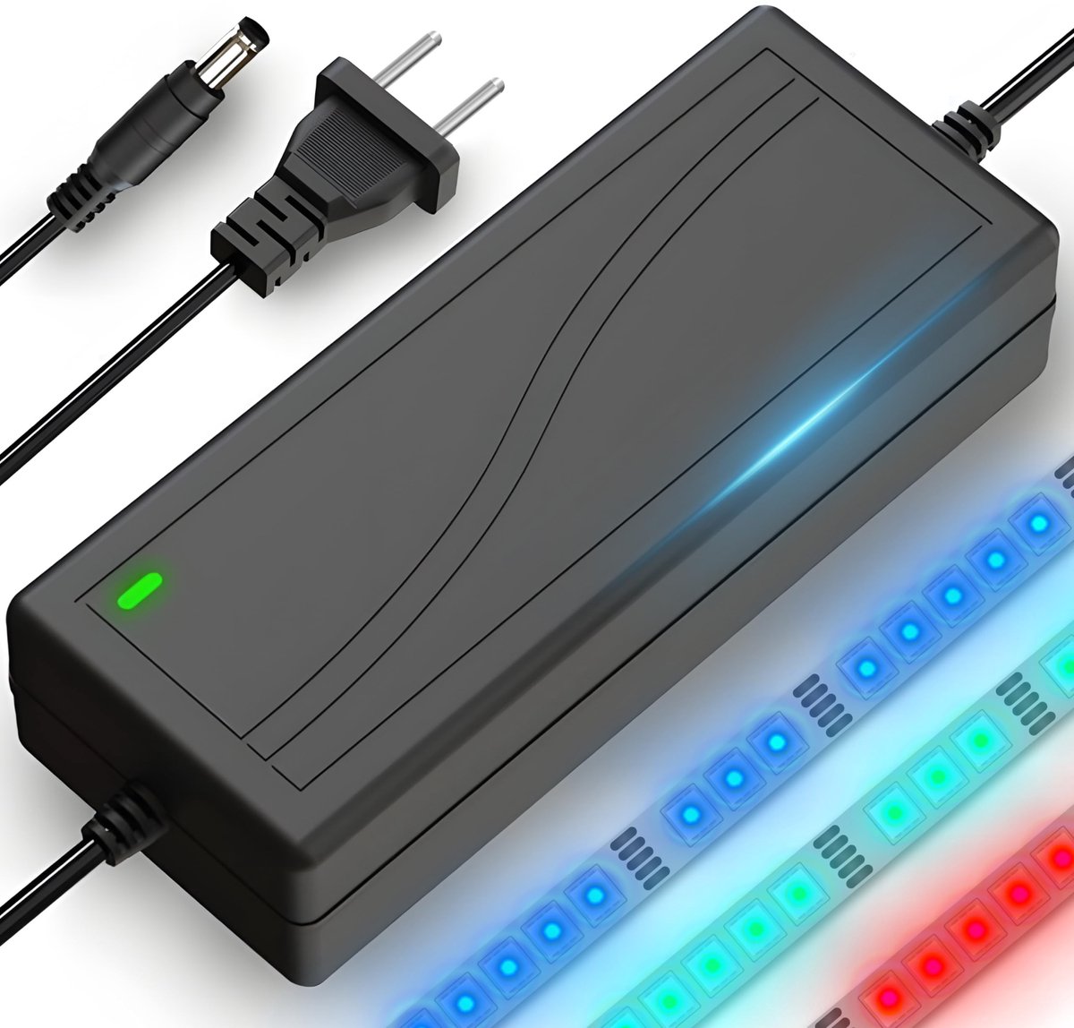 Dailygoods - 12V Voedingsadapter voor LED Strips met EU Stekker