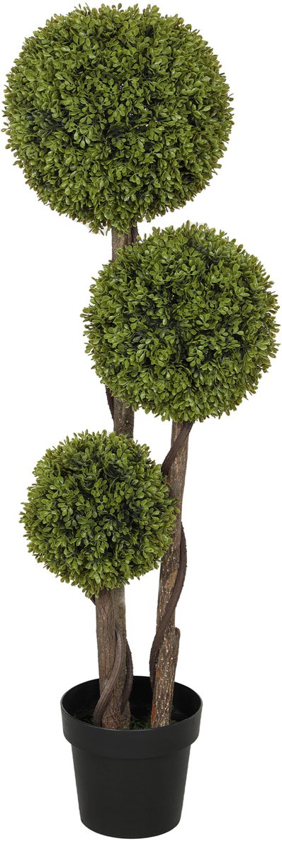 HOMCOM-Kunstpflanze-Kunststoff, Zement-19,5L x 19,5B x 115H cm-Grün