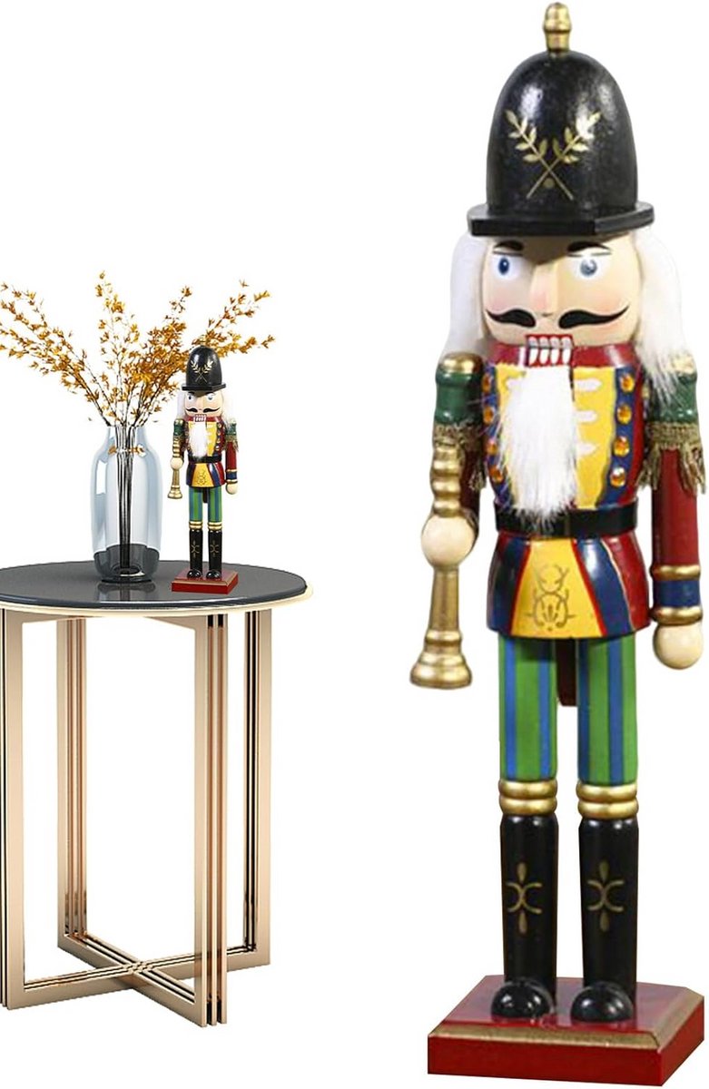 Notenkraker Kerstdecoratie - Beeld Voor Binnen - Pop Woonkamer - Hout - Sierlijk