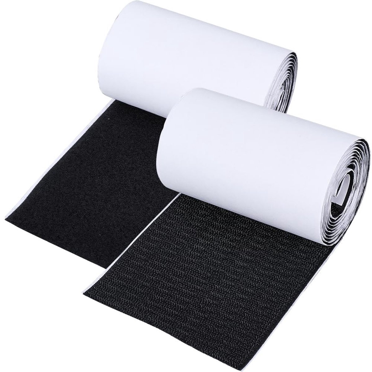 Dailygoods - Innovra - Zelfklevende Tape voor Bankkussens 4m Antislip Klittenband Zwart