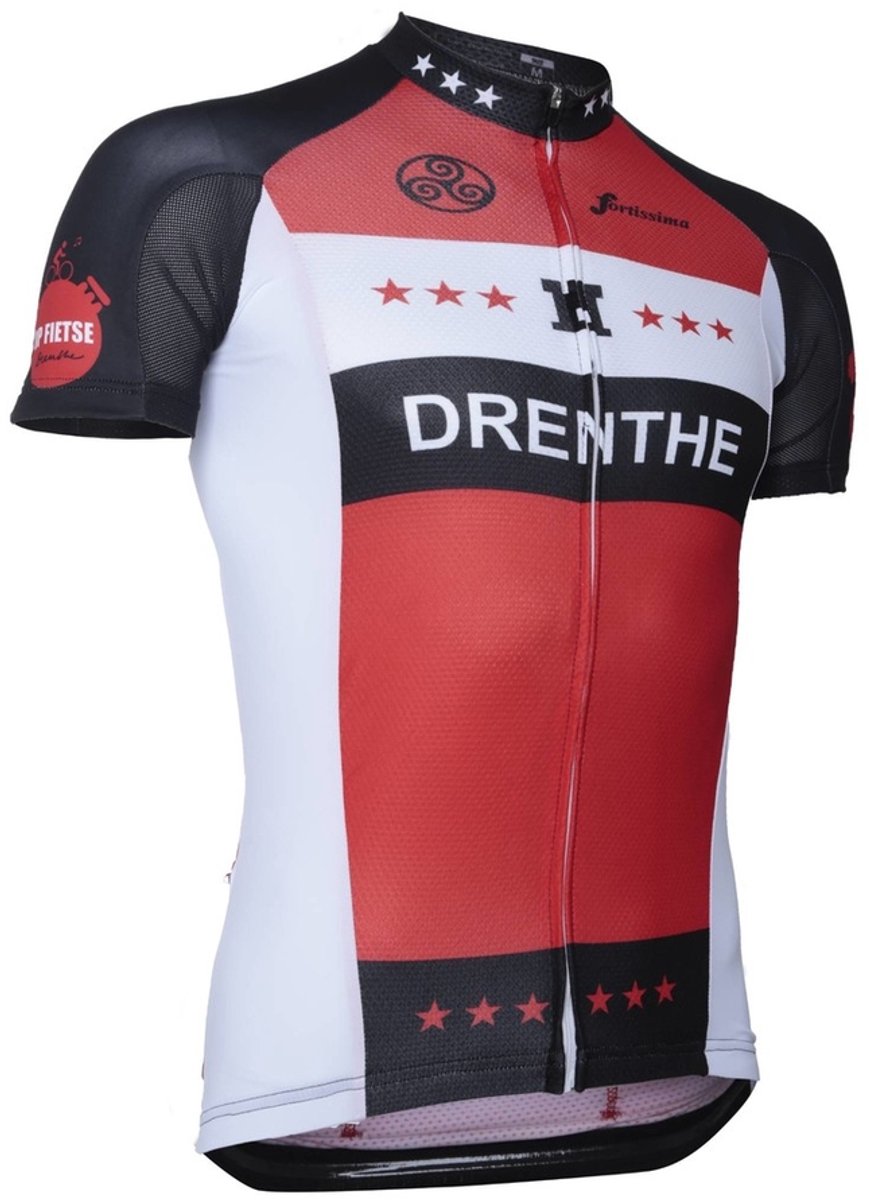 Fortissima Fietsshirt Drenthe - Heren en Dames - Korte Mouw - Maat XXL