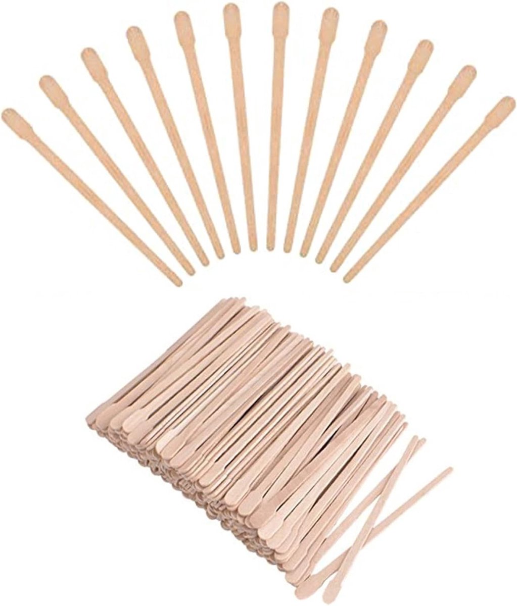 Houten Spatula voor Harsen, Wegwerp Harsstokken, Ideaal voor Huidverzorging en Schoonheidsbehandelingen, 200 Stuks