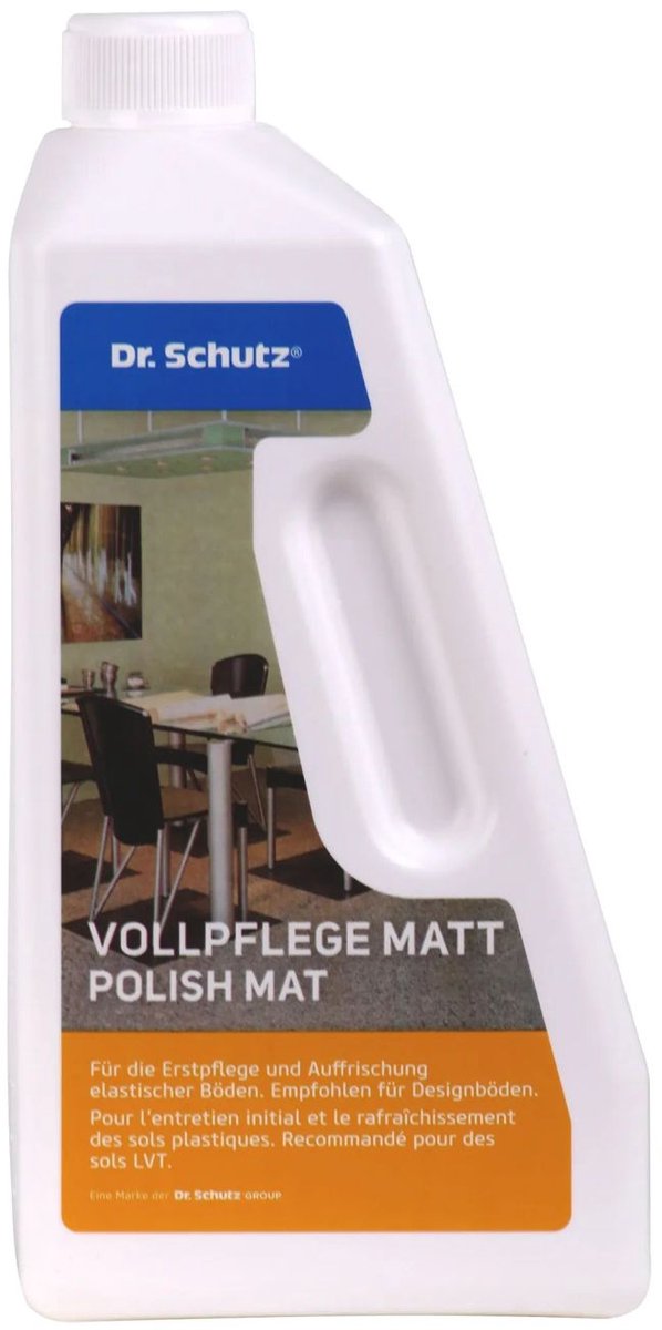 Dr. Schutz Supermat Polymeer - PVC Vloer Polish - Extra matte transparante beschermlaag - 750 ml