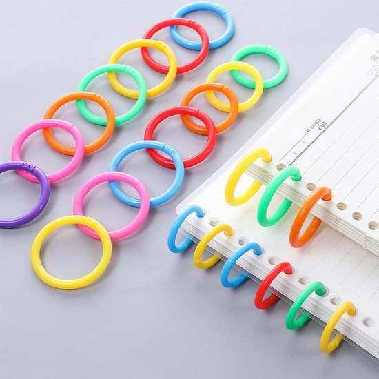 Set van 70 Plastic Binder Ringen voor Loose Leaf, Fotoalbums, Scrapbooks en Creatief Knutselen — afbeelding 4