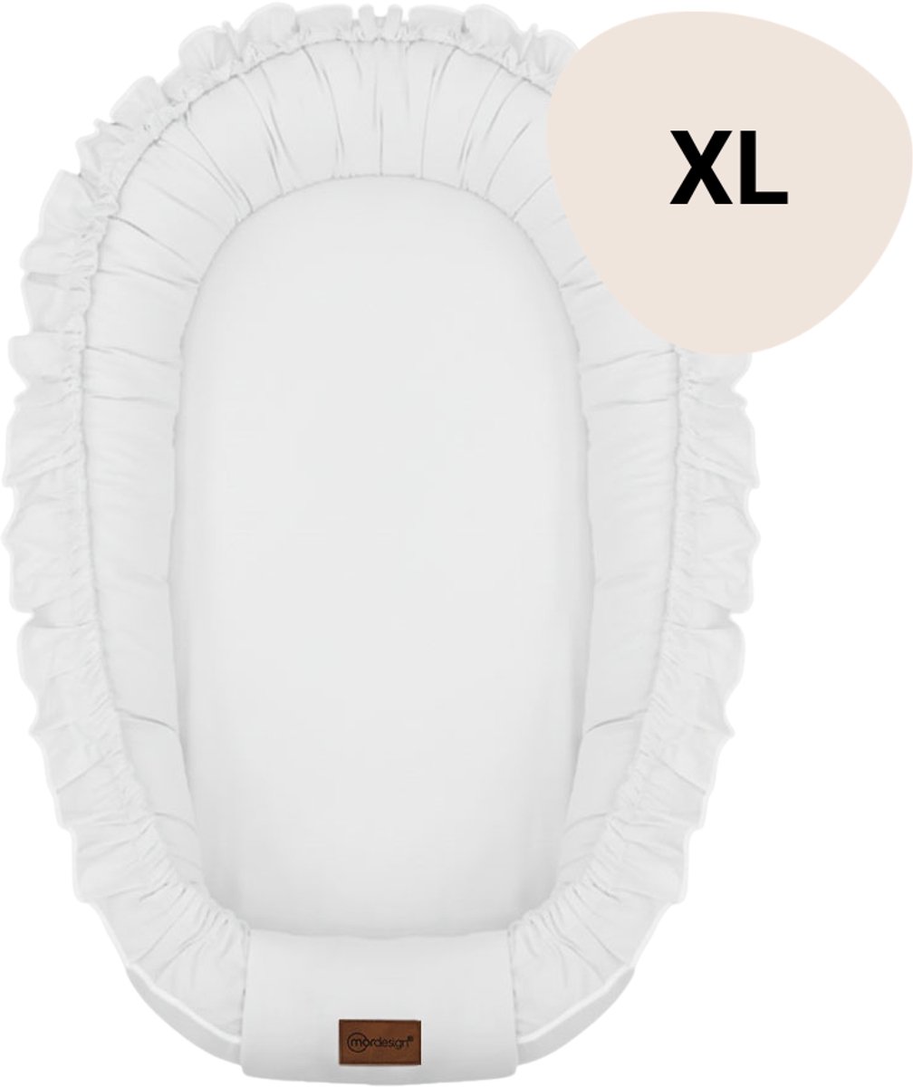 MorDesign Babynest XL Ruffle 90x55 cm – Katoen – Verhoogde Zijkanten
