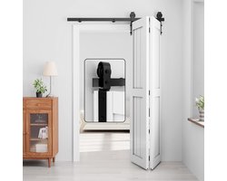 HEZIVO® Vouwdeur Binnen - Harmonicadeur - Vouwwand Schuifrail - 100 cm - Zonder Deur