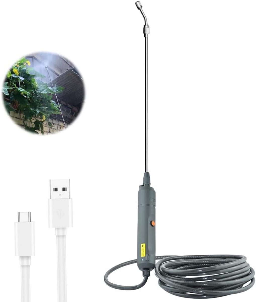 4000 mAh Accu Drukspuit voor Planten, Elektrische Tuinsproeier met USB Oplaadfunctie, Ideaal voor Tuin, Gazon en Onkruid