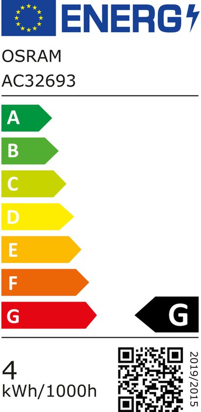 OSRAM AC32693 energieklasse G, 4 kWh/1000h