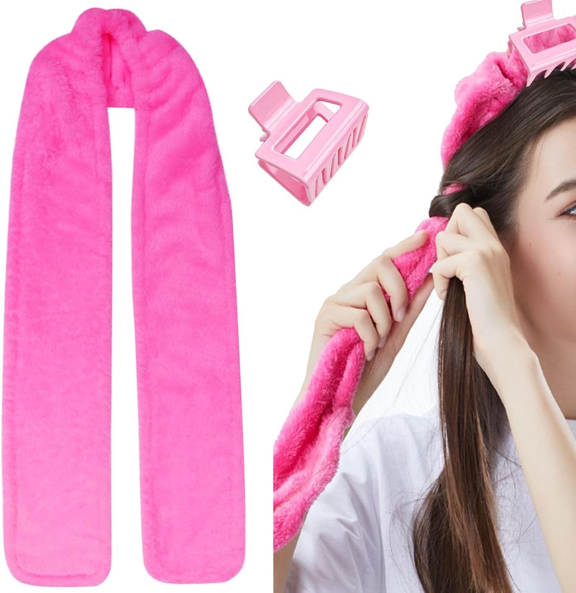 Zijdeachtige krullers zonder hitte voor een perfecte nachtrust, zachte haarrollers voor grote krullen, ideaal voor lang haar en gemakkelijk in gebruik