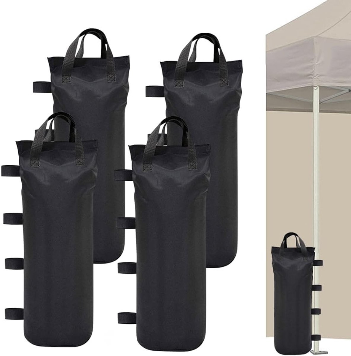 4 Pcs Gazebo Weights - 800D Oxford Waterproof Sandbag Weights - Weighing Down for Gazebo Tents en Outdoor Activiteiten
