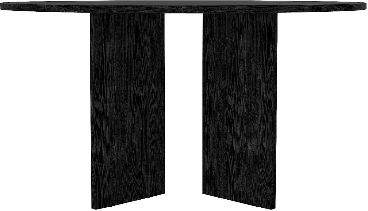 Vente-unique Ronde eettafel voor 6 personen - Zwart - TOPANIA