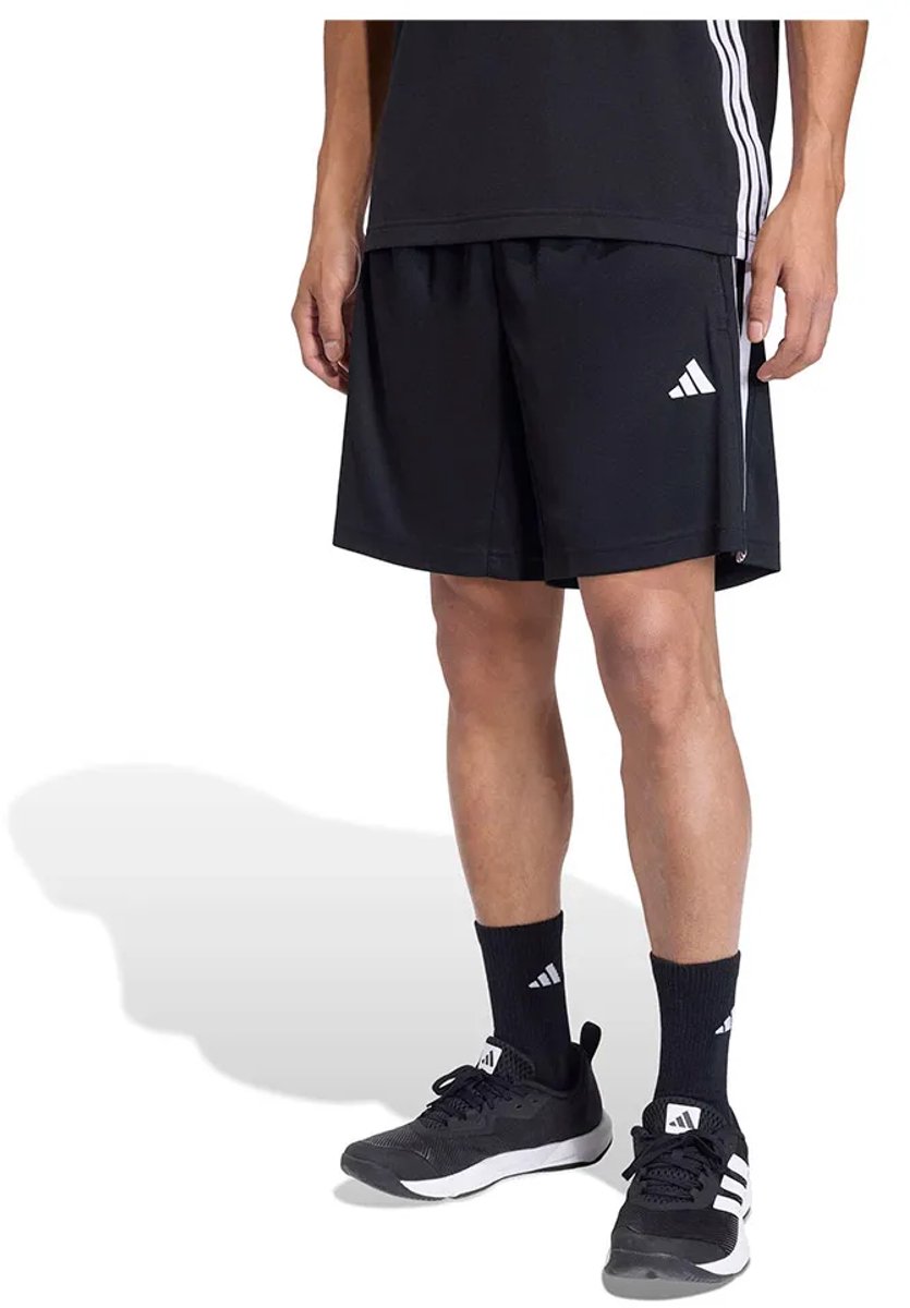 Adidas Workout Essentials Base 3 Stripes Pique 9´´ Korte Broek Tall Man Zwart