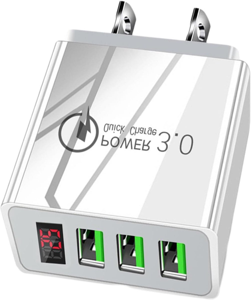 Wandoplader 3 Poorten - Muur Lader USB - Meerdere Apparaten Laden - Digitaal LED Display