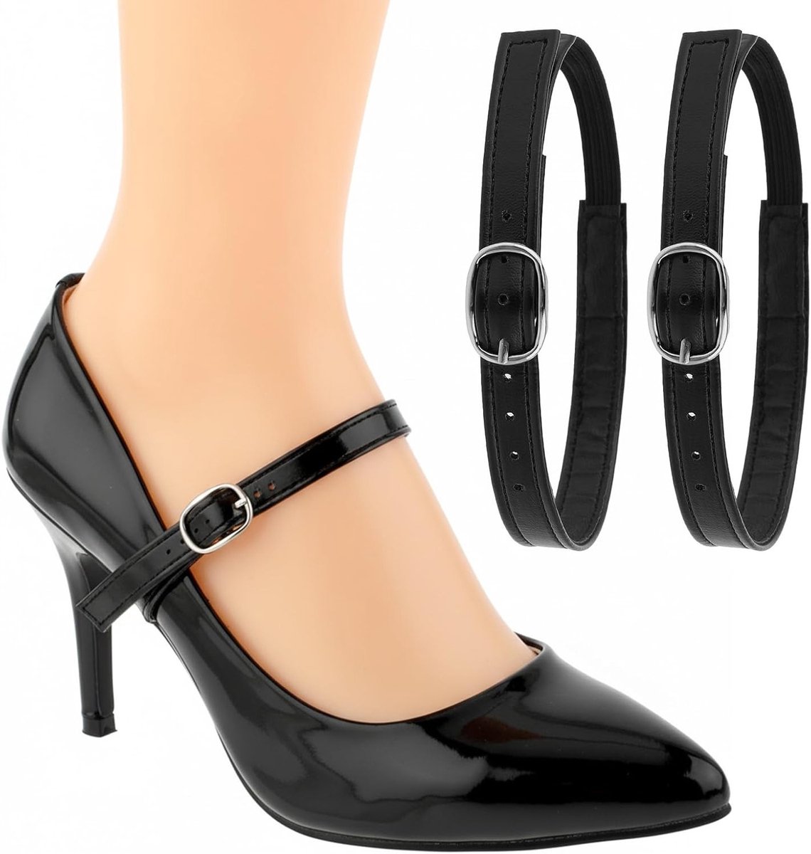 Elastische Verstelbare En Afneembare Enkelschoenenriemen voor Hakken - Vervangende Straps voor Comfort en Stabiliteit
