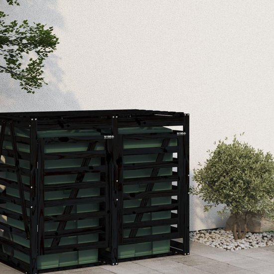 Vuilnisbak Opbergkast - Afvalbak Hideaway - Buiten Opbergen - Vergrootbaar tot 4 bakken - 102 x 40 x 13 cm — afbeelding 2