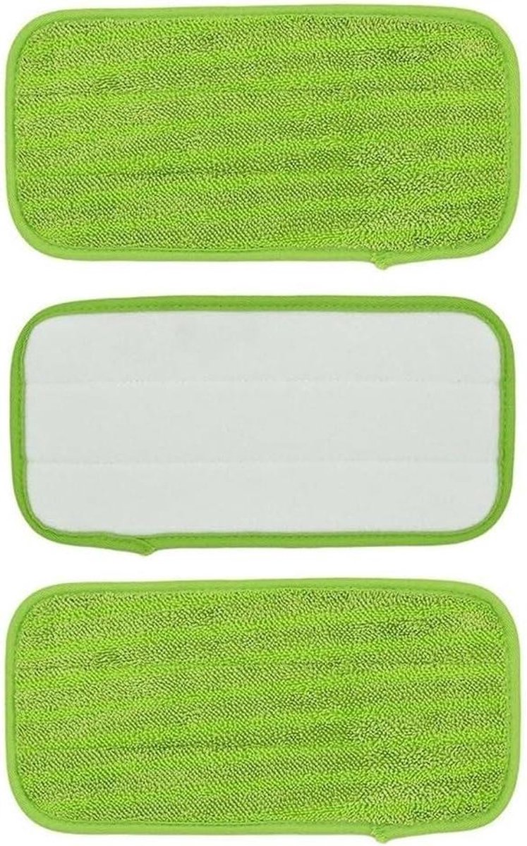 Mopdoeken Set - Vervangende Pads - Vloeren Reinigen - Wasbaar Microvezel - 30 x 15 cm - Groen