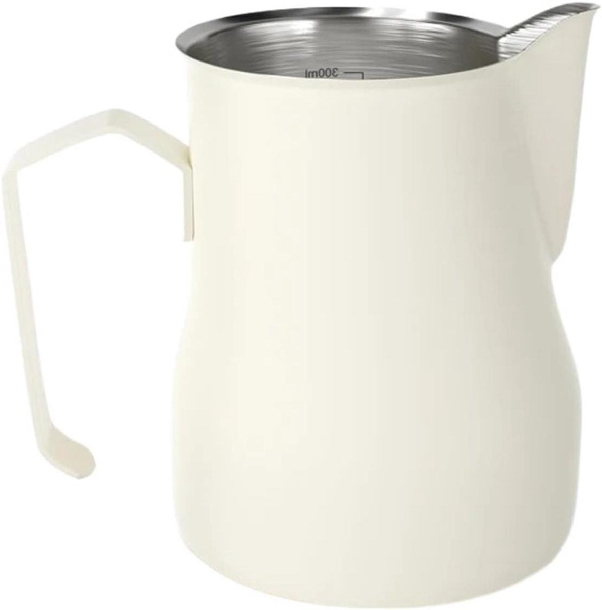 Melkopschuimkan - Koffiekan Barista - Melk Serveren - Gemakkelijk Gieten Tuit - 350ml - Wit