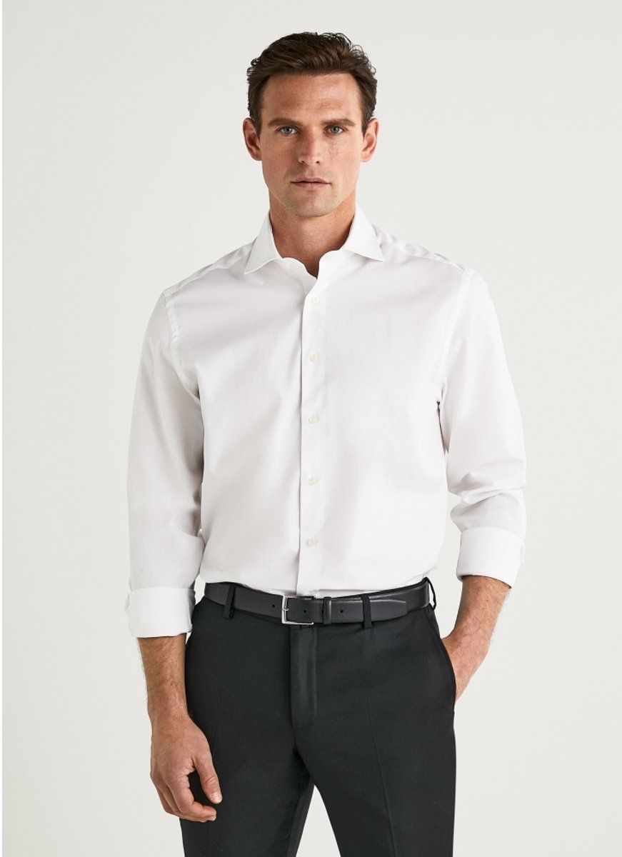 Hackett London Wit Popeline Overhemd