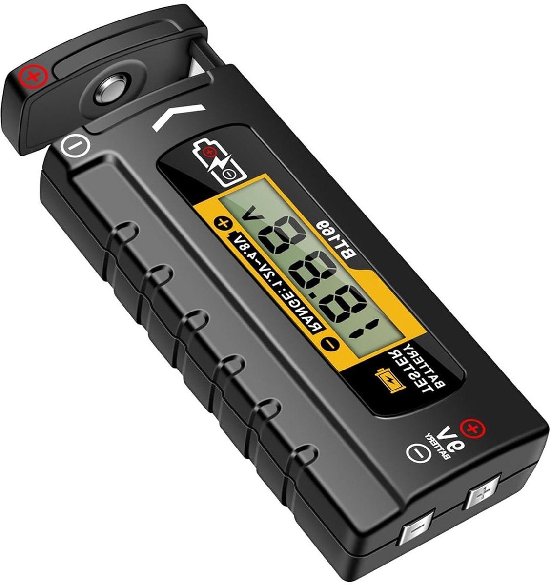 Batterij Tester - Batterij Controleur - Energie Monitoren - Digitaal Display - 9.4x3.9x1.8 cm - Zwart