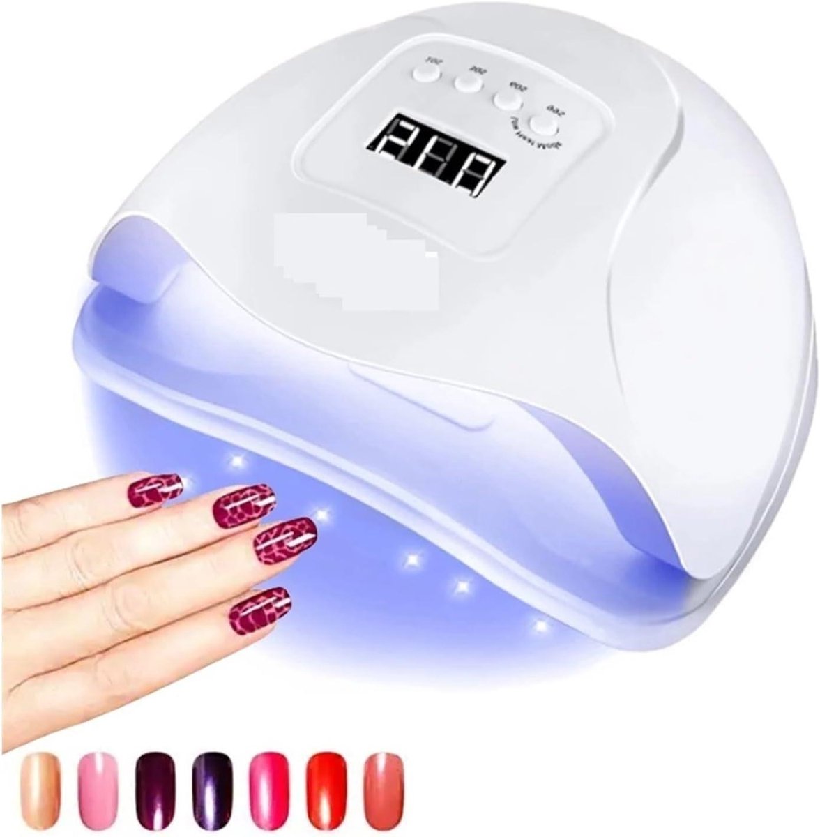 Nagellamp - Nageldroger Gel Lamp - Nagels Uitharden - Dubbele Lichtkralen Technologie - 23 x 21 x 11 cm - Wit