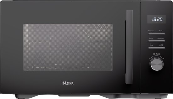 Zwarte ETNA combimagnetron met een gesloten deur en digitale display.